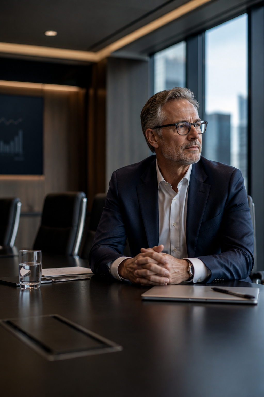 Male Senior Executive in boardroom
